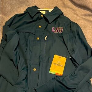NWT LSU   Magellan Outdoors Teal Adventure loose fit long sleeve button down